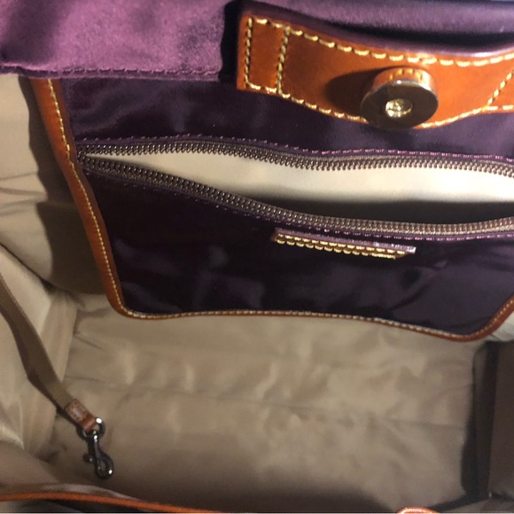 Dooney Bourke, Leather & Cabriolet Canvas Market Tote - Picture 5 of 7